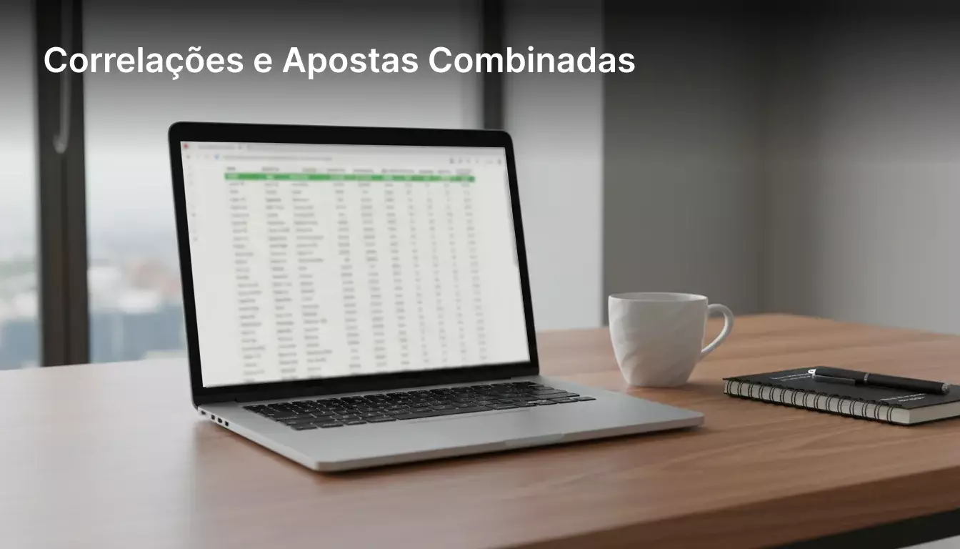 Notebook exibindo planilha com estatísticas detalhadas de partidas de futebol