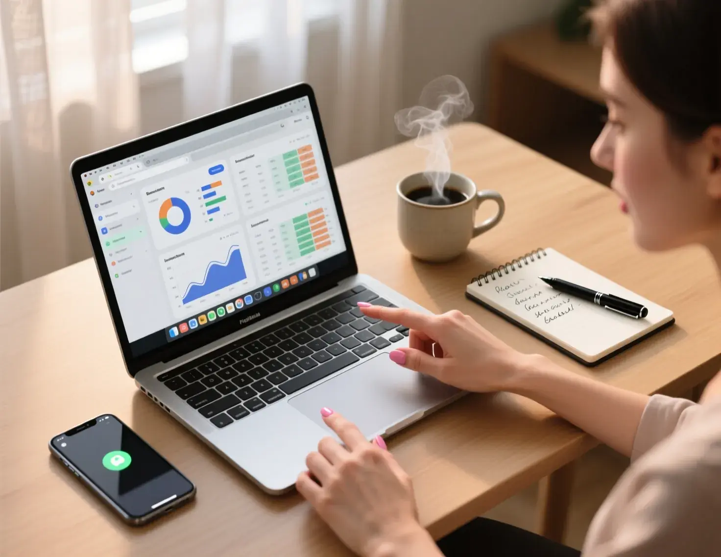 Pessoa comparando diferentes operadoras de apostas no laptop e smartphone