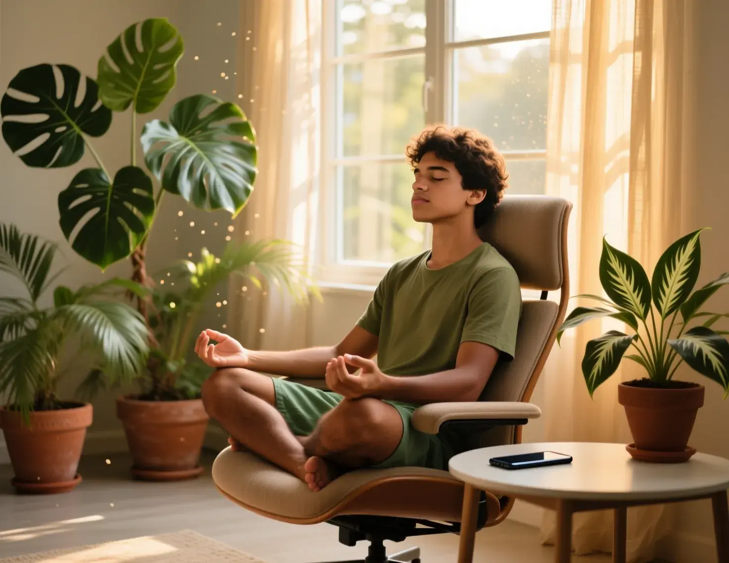 Pessoa fazendo pausa consciente para controle emocional nas apostas