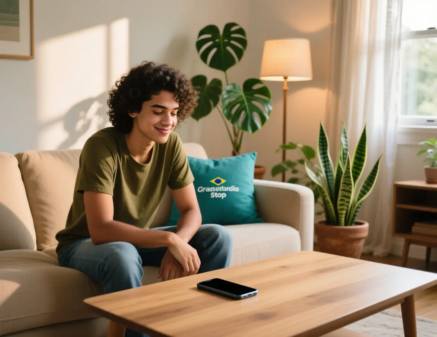 Pessoa fazendo uma pausa consciente do celular, representando a importância do jogo responsável nas apostas esportivas