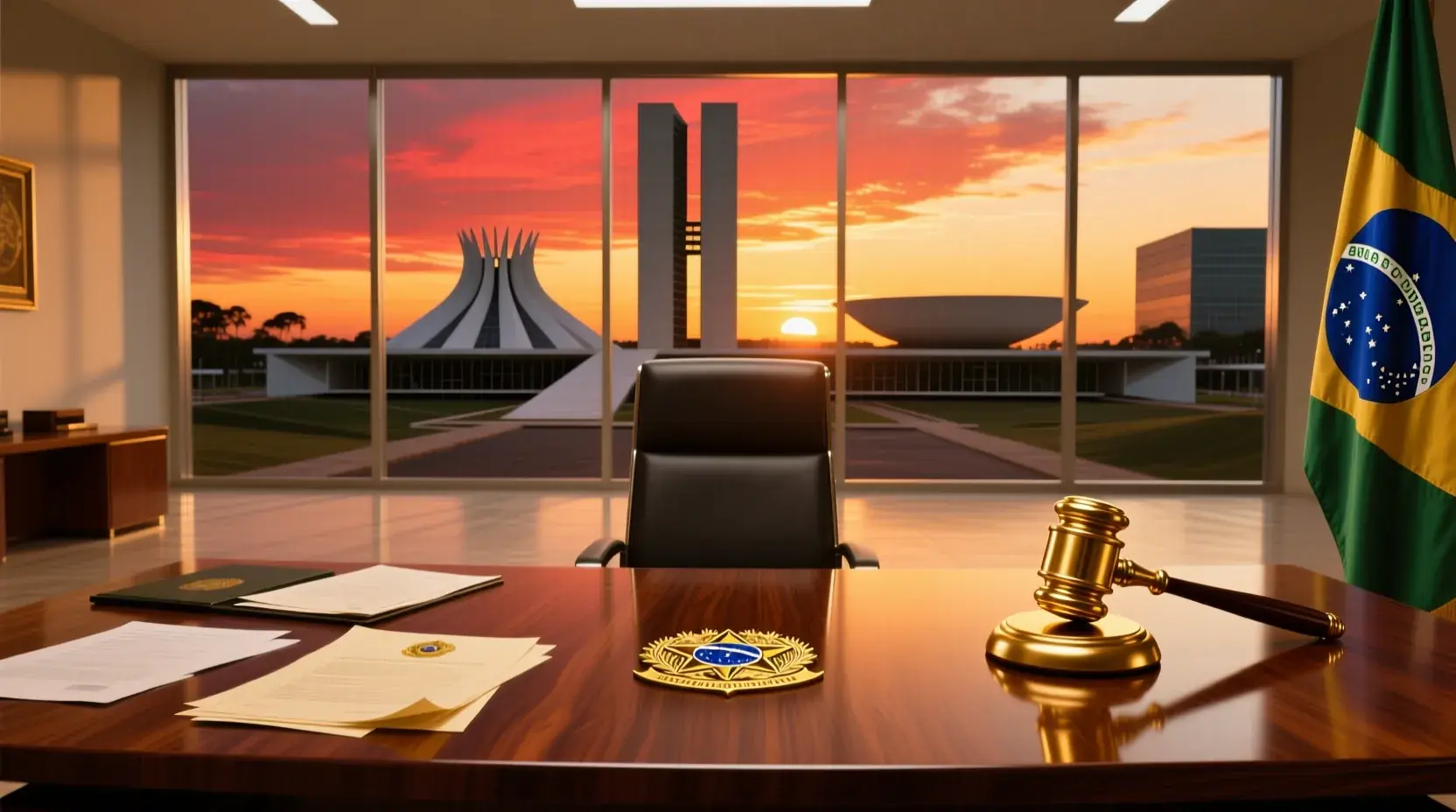 Documentos oficiais de regulamentação das apostas esportivas no Brasil com símbolos governamentais