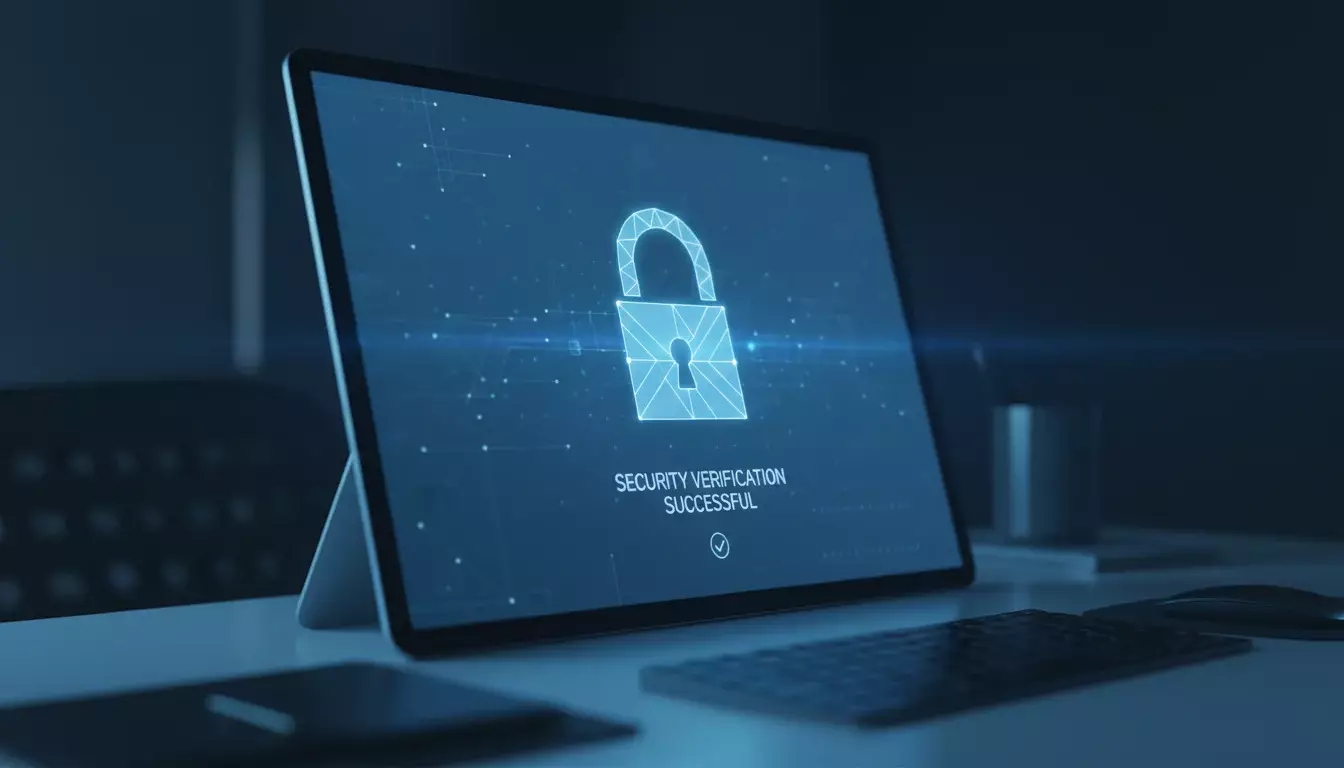 Conceito de segurança digital com cadeado em tela
