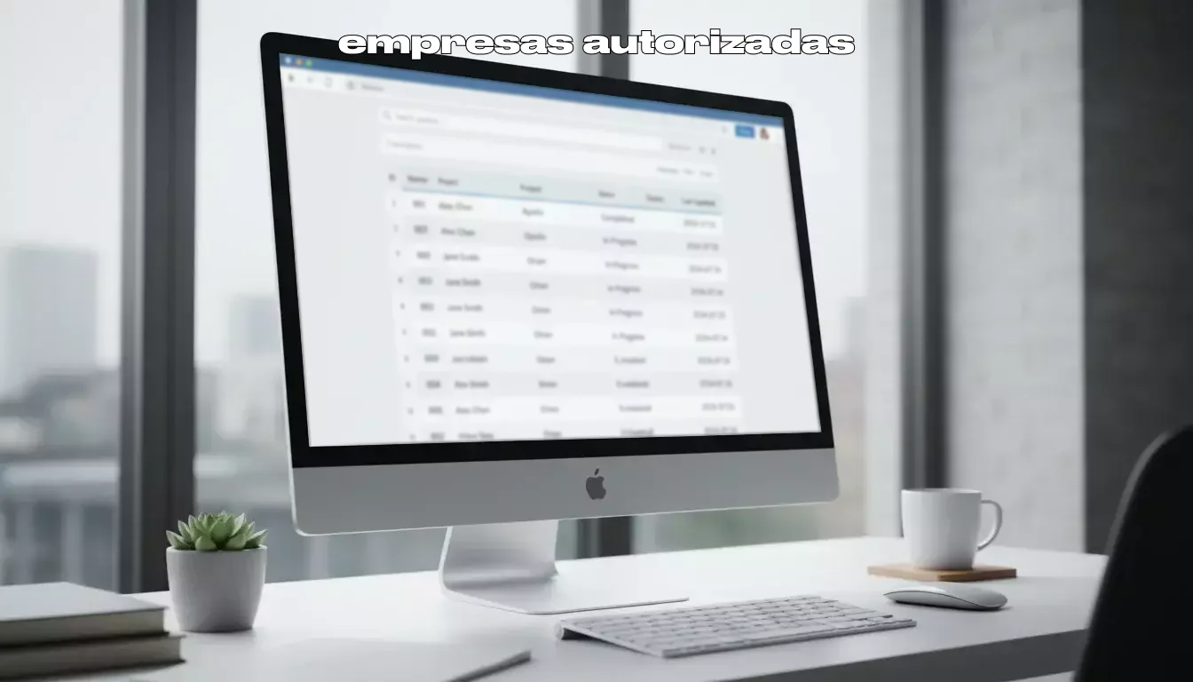 Tela de computador mostrando lista de resultados de pesquisa em formato de tabela