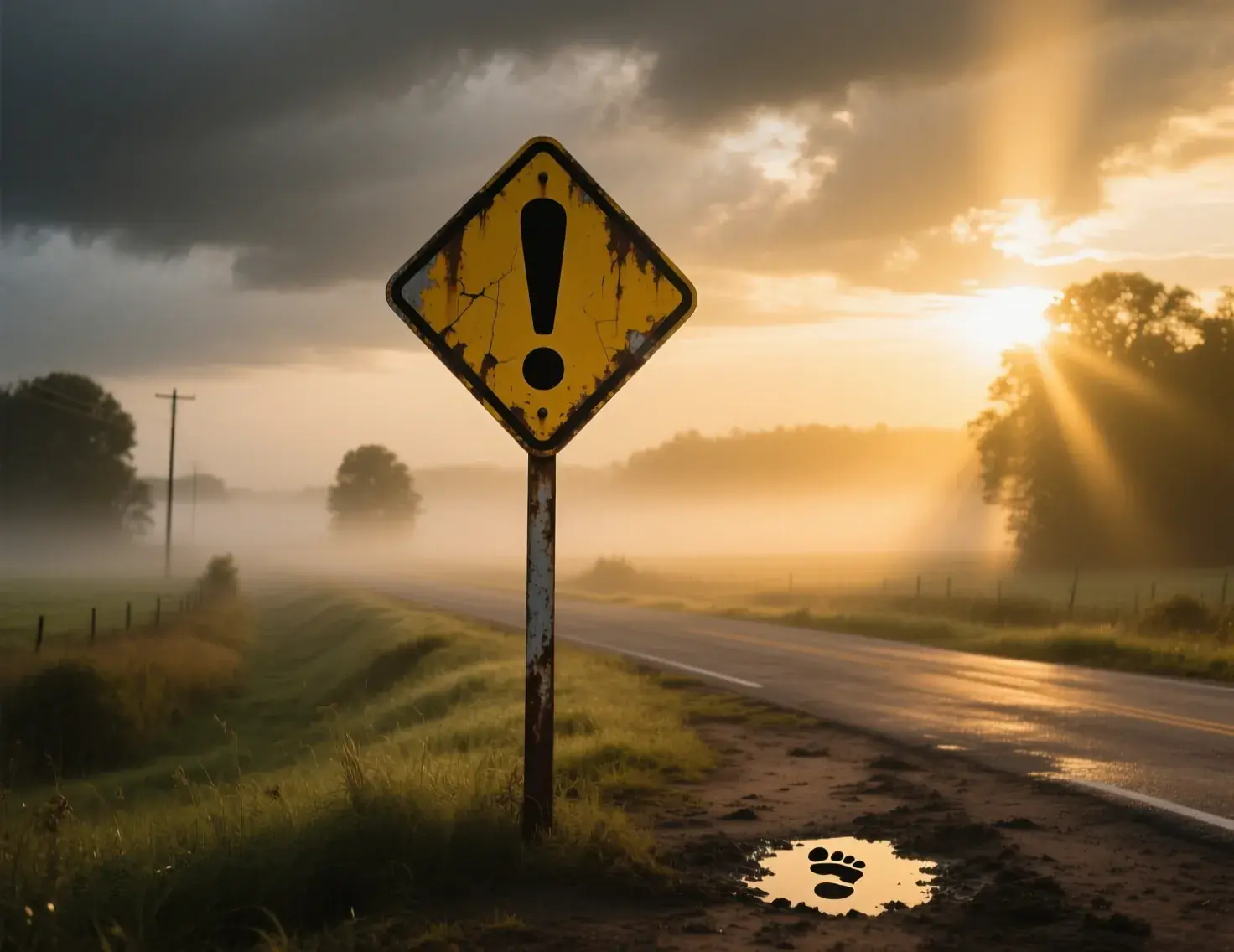 Sinais de alerta na estrada simbolizando reconhecimento de problemas com jogo